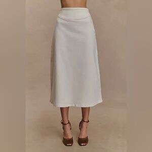 Elegant Cream Midi Dress